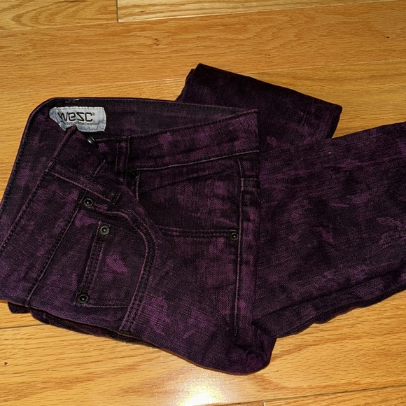 Purple Tie Dye Jeans - 26 - Picture 2 of 3